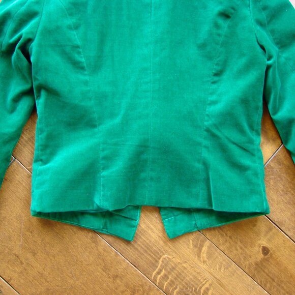 Velvet Green Jacket Blazer Vero Moda Single Breast Whimsigoth Size 34 XS Small - Picture 14 of 16